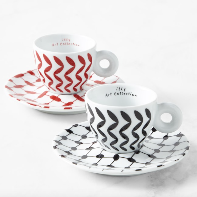illy espresso cups by mona hatoum, set of 2