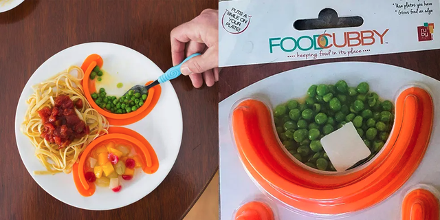  Food Cubby Plate Divider 2 PACK Green - Food Separator
