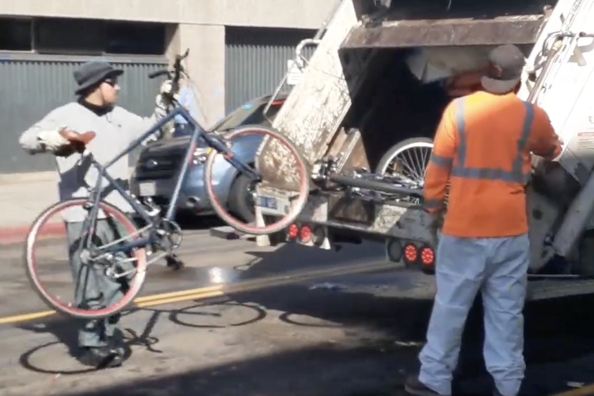 city of san diego trashes bicycles owned by homeless residents