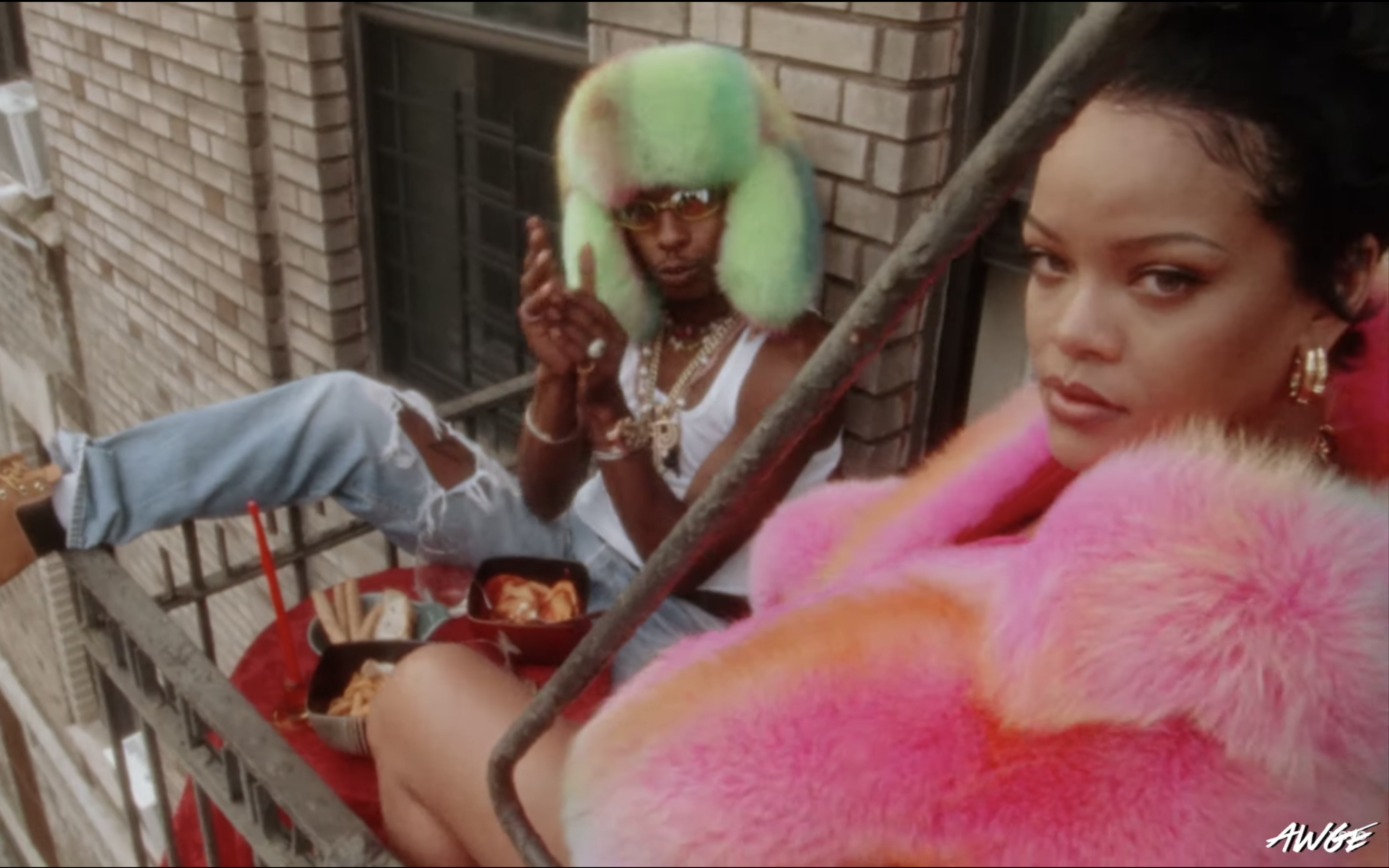 See Rihanna and A$AP Rocky Coordinate in Fur-Trimmed Outfits