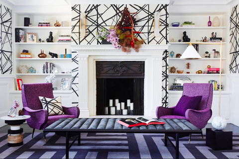 colors to pair with purple noz nozawa living room