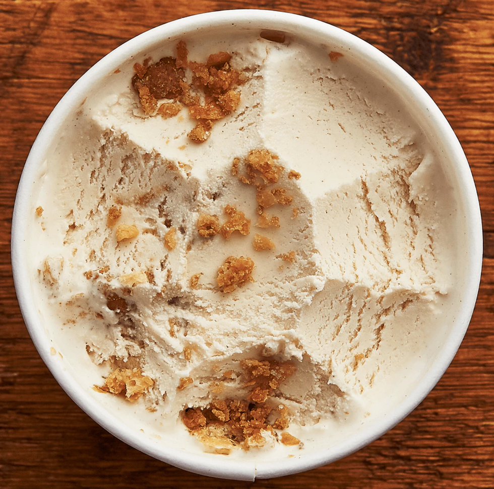 pint of cinnamon and honey fried chicken ice cream