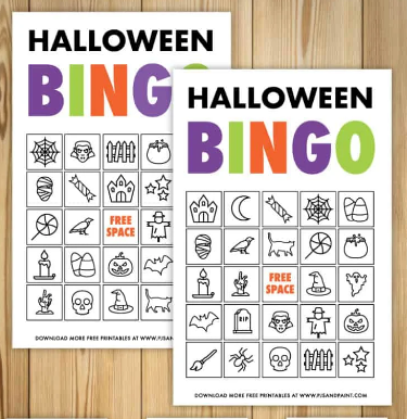 halloween bingo cards free