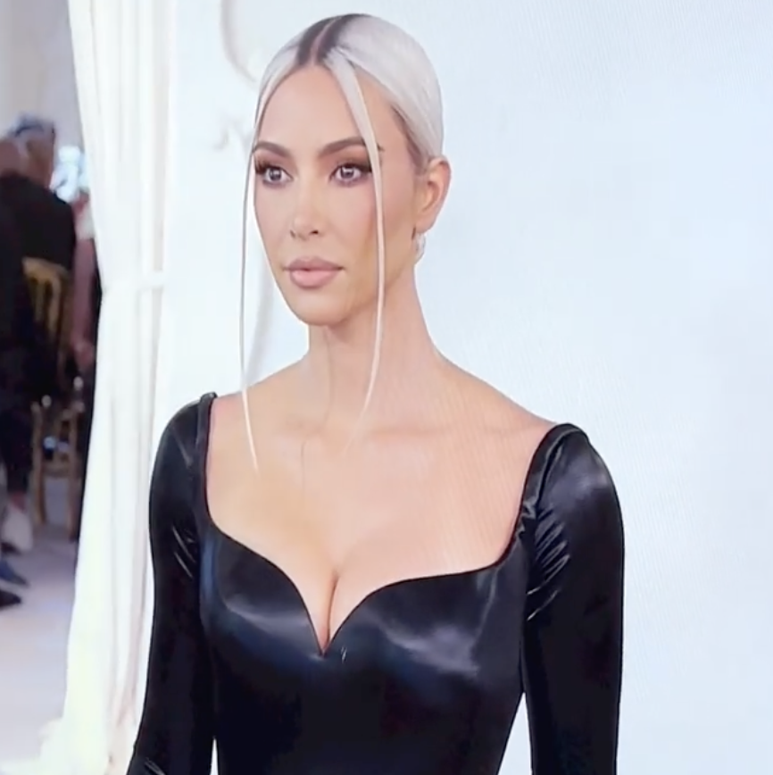 Kim Kardashian walks in Balenciaga show at Paris Couture Fashion