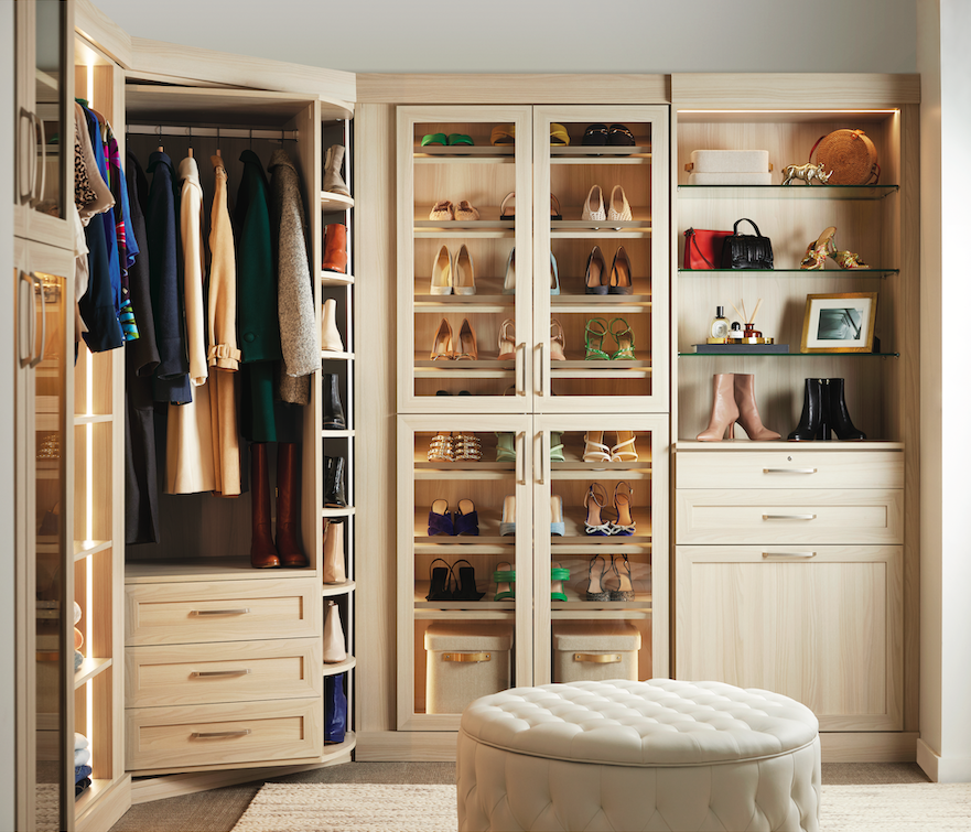 Vintage Wardrobe Trunk, Built-In Jewelry Tray