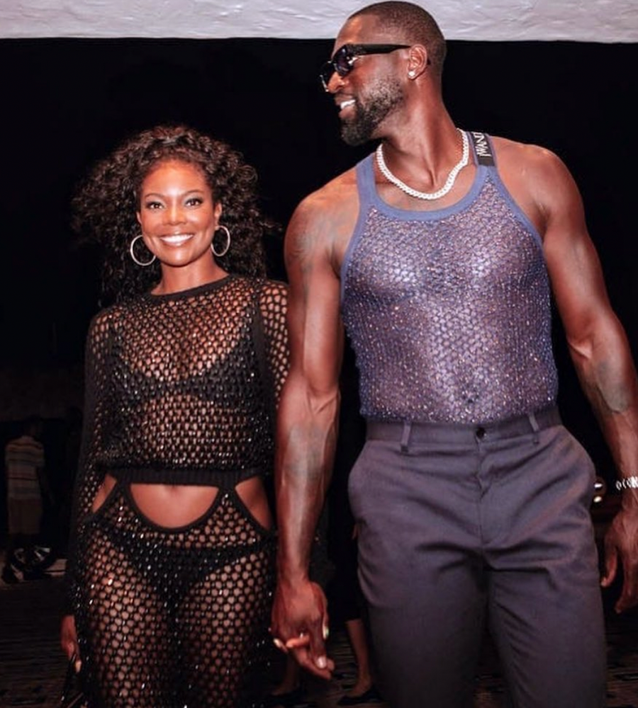 See Gabrielle Union and Dwyane Wade's Shimmering Mesh Looks in Ibiza