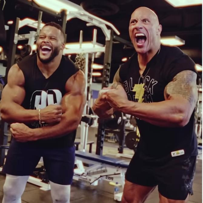 The Rock and NFL Star Aaron Donald Met Up for an Epic Workout Session