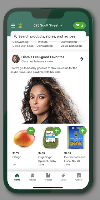 ciara's feelgood favorites on the instacart app