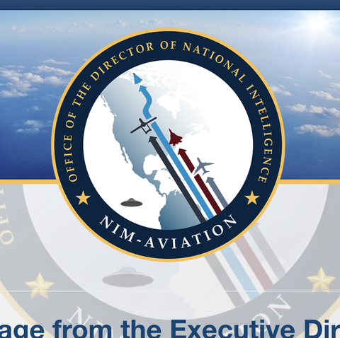 us intelligence agency nima logo with ufo