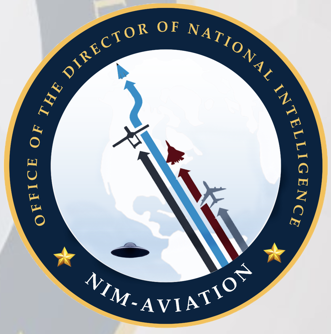 us intelligence agency posts logo with ufo