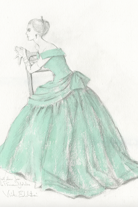 princess diana in a victor edelstein sketch