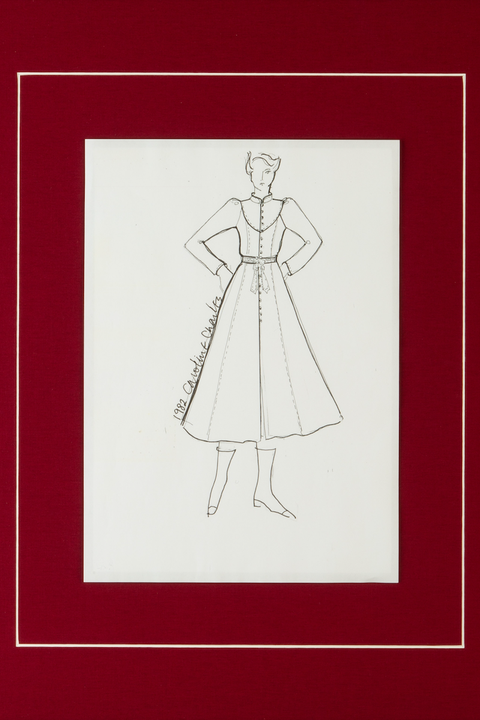 princess diana coat sketch now in the princess diana museum