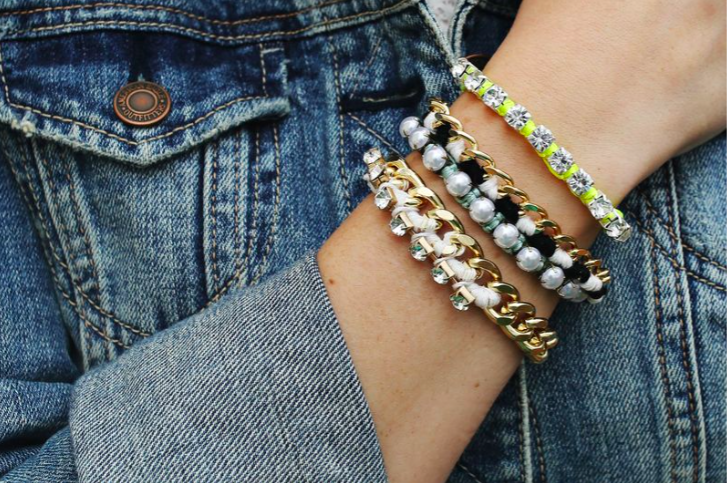 Pearls on Palm Leaf | Bracelet available on my website. | Halesia Designs |  Flickr