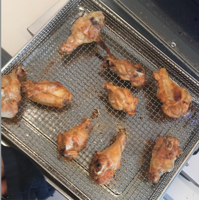 air fried chicken wings air fried chicken wings on a wire rack