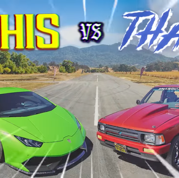 huracan vs toyota pickup drag race