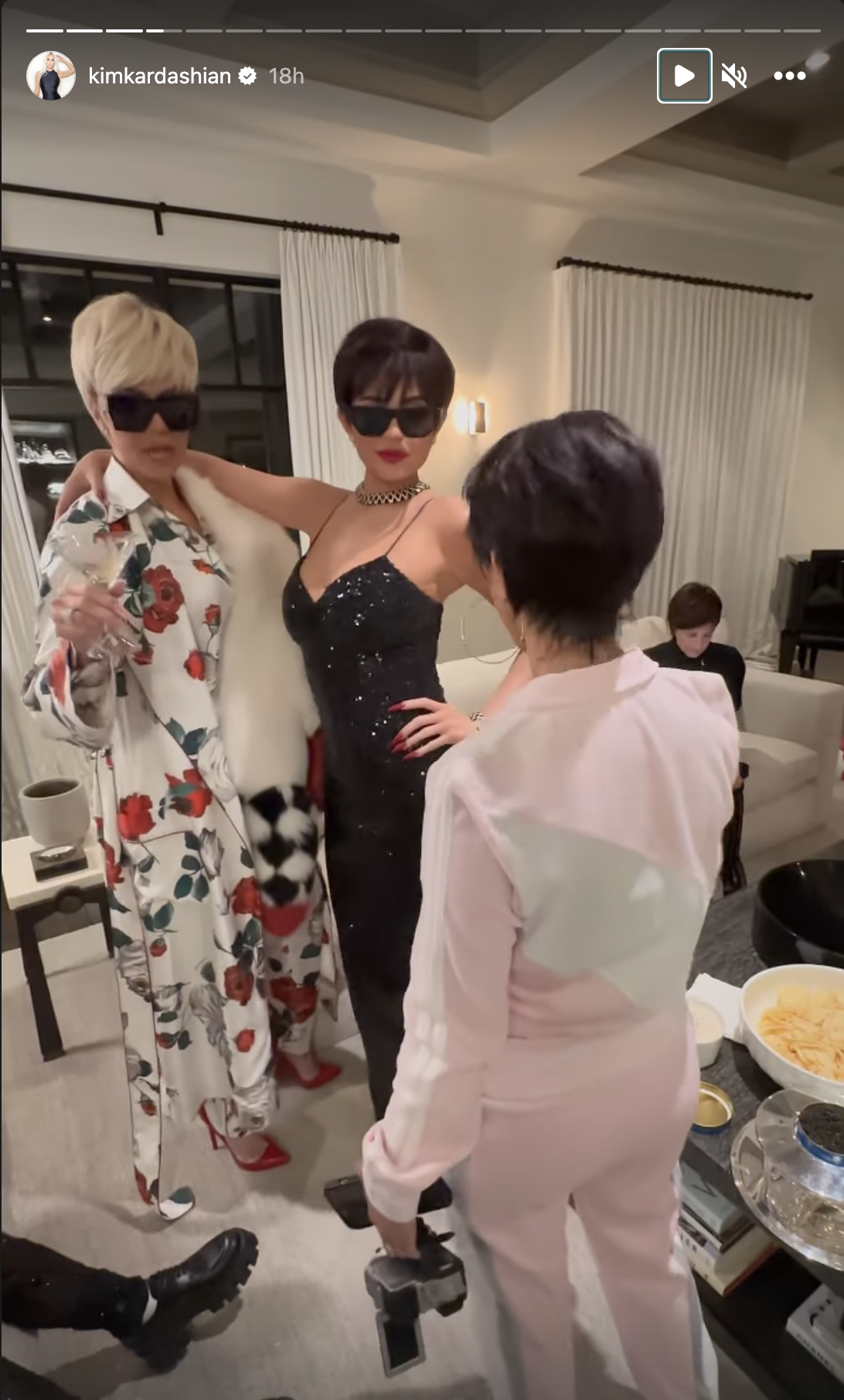 The Kardashian Sisters Dressed Up as Kris for the Martiarch s 67th