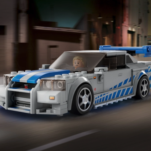 LEGO 2 Fast 2 Furious Nissan Skyline GT-R R34 with Paul Walker minifig -  Speed Champions 2023 