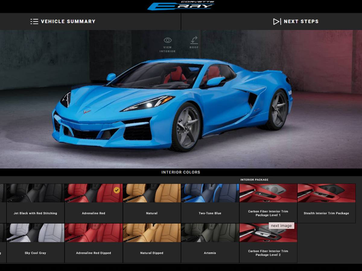 2024 Corvette E-Ray Configurator Leaks, Revealing the Hybrid C8