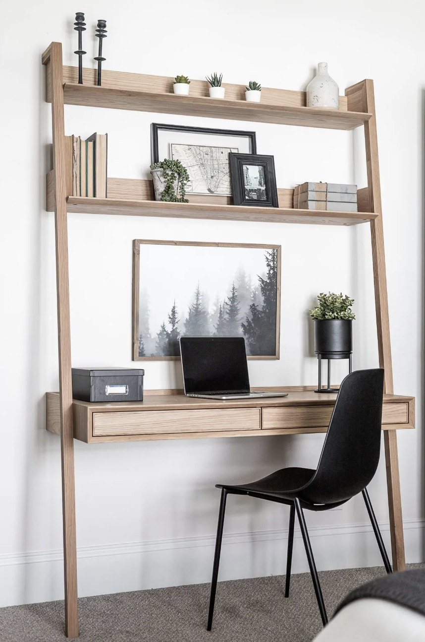 home office ideas, leaning desk