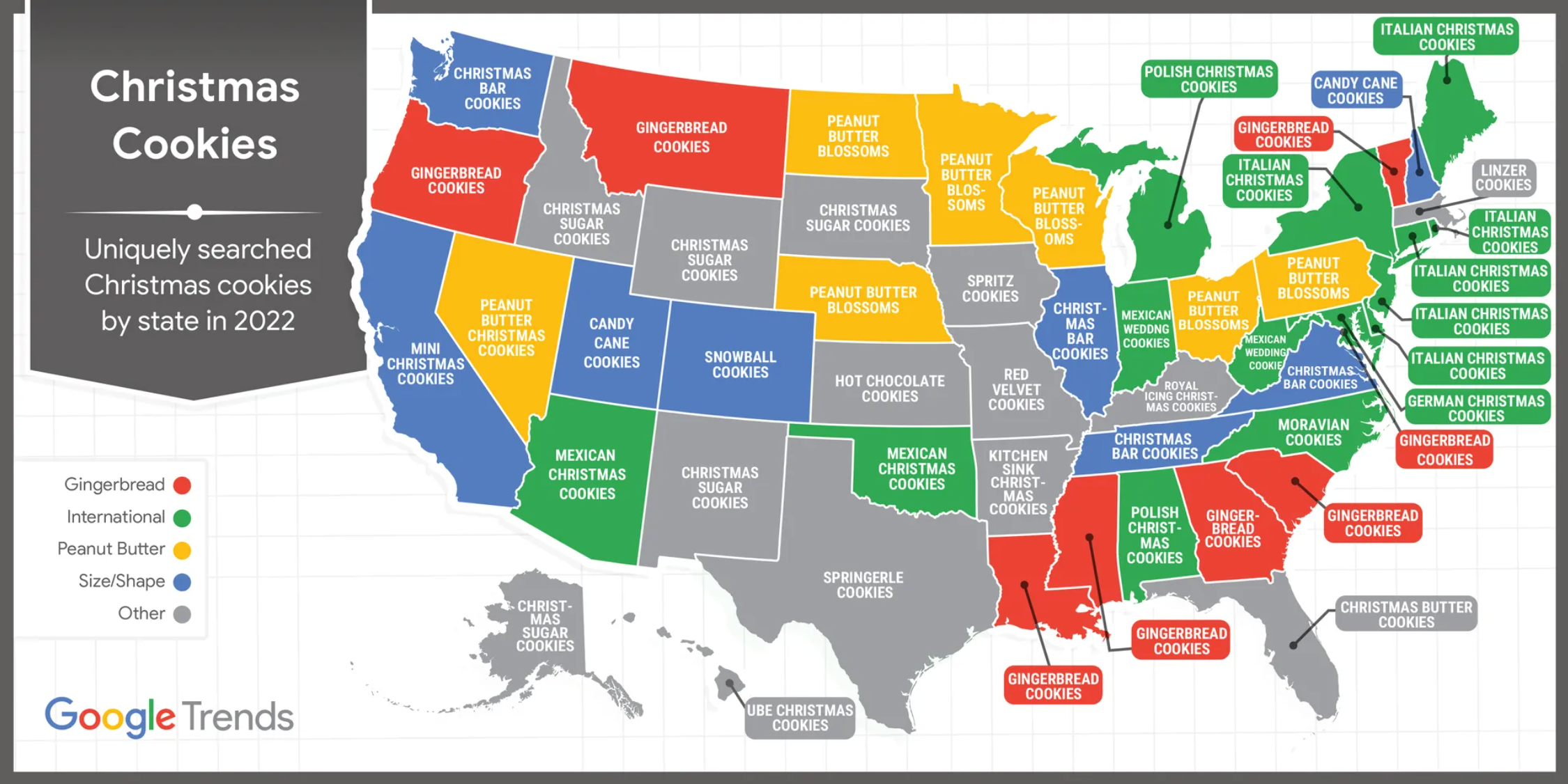 This Map Shows Americans' Favorite Christmas Cookie By State—And The Results Are Surprising