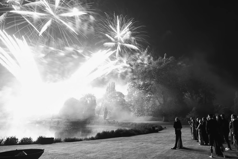 harry and meghan watching fireworks at their wedding