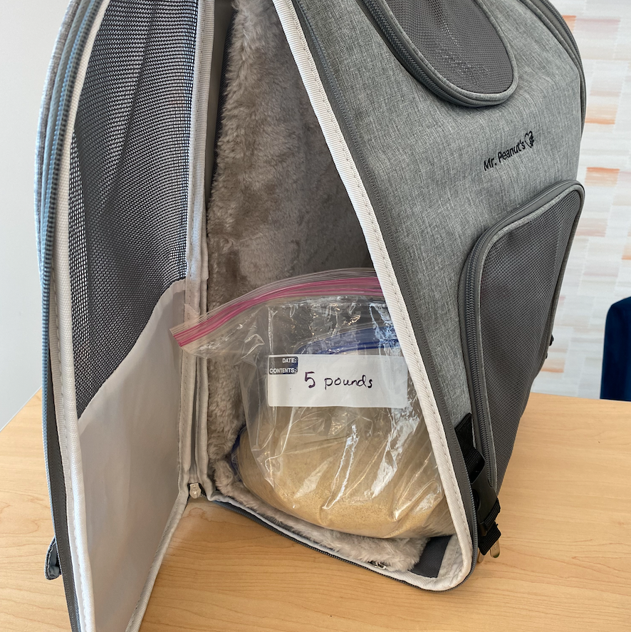 Testing best cat carriers at the good housekeeping institute backpack style cat carrier being tested at the good housekeeping institute