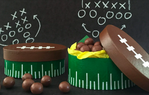 super bowl decorating ideas football treat box