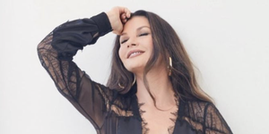 catherine zeta jones strong all over lace jumpsuit