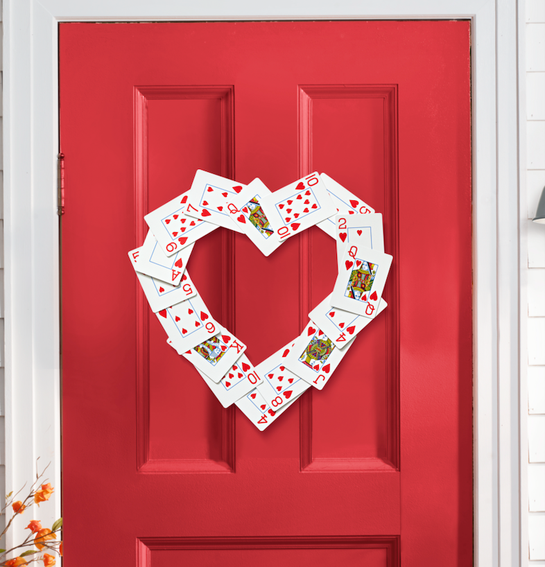 valentine's crafts diy heart card wreath