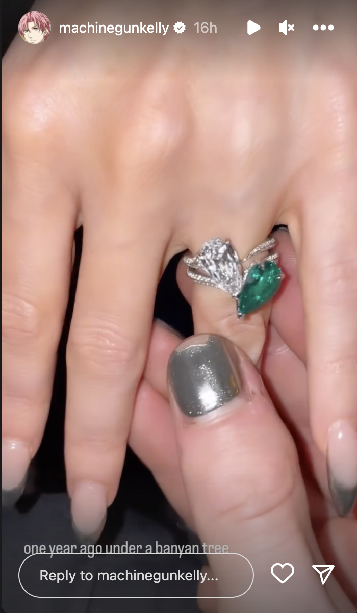Details on Megan Fox's engagement ring from Machine Gun Kelly