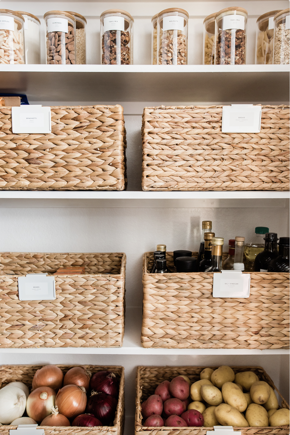 Pantry Organization and Storage Baskets, Pantry Organizer Bins White Pantry  Stor