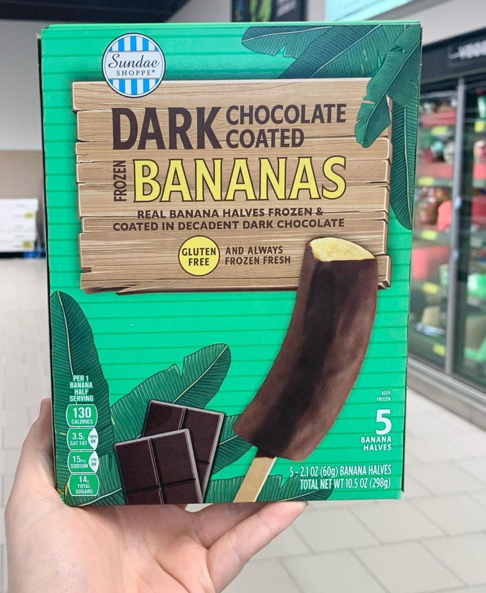 frozen bananas covered in chocolate