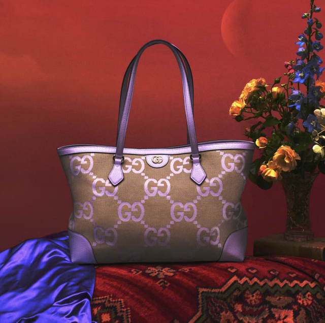 Gucci Jumbo GG Mini Tote Bag Beige/Lilac
