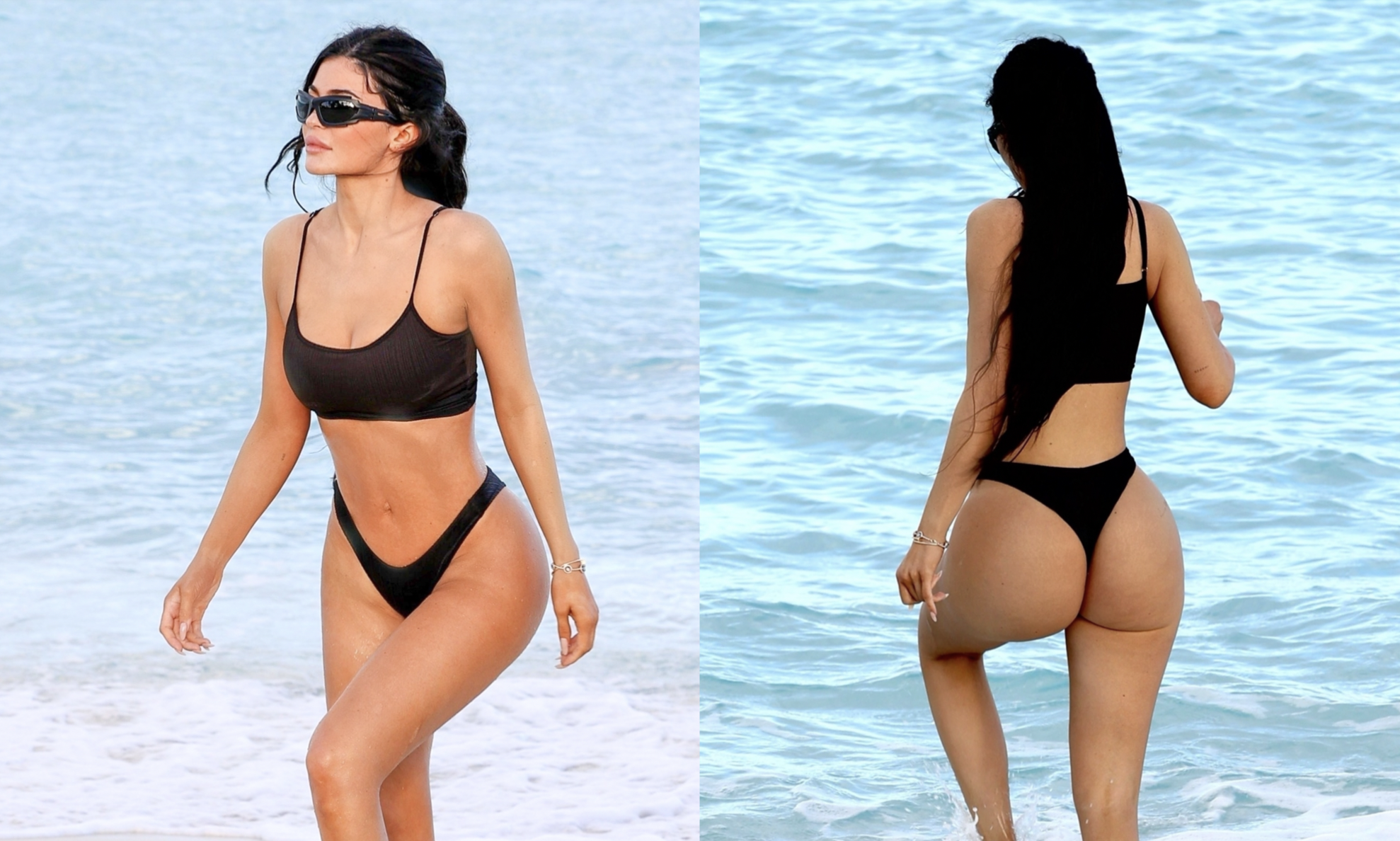 Kylie Jenner Spotted in Thong Bikini During Solo Beach Vacation image