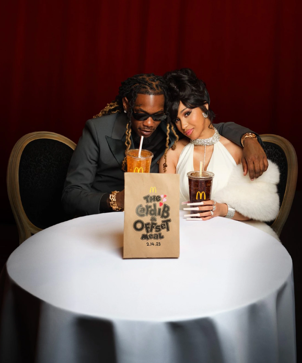 cardi b offset mcdonald's meal