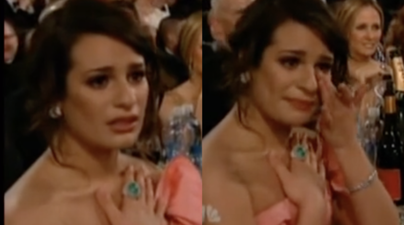 Lea Michele Accused of Fake Crying at Golden Globes photo