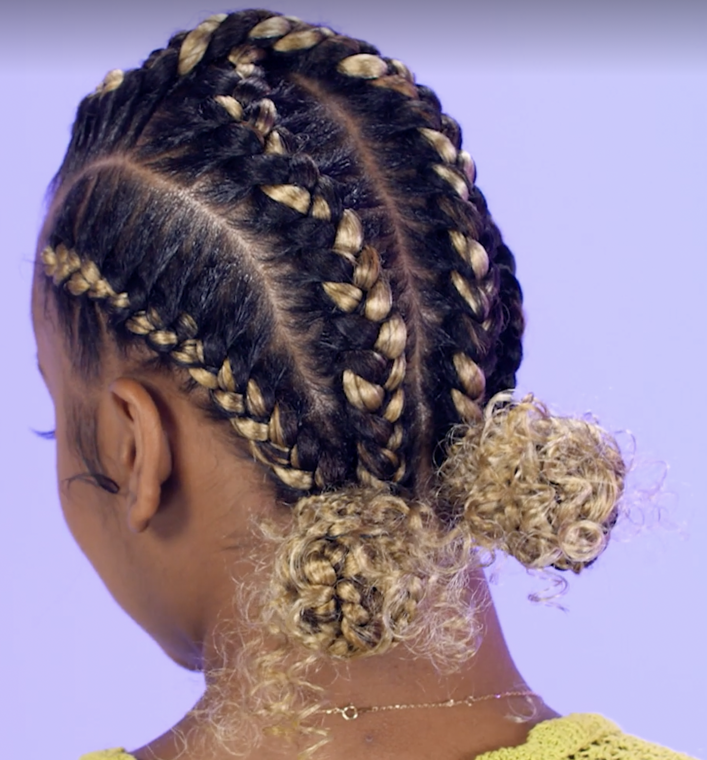 HOW TO Feed in Braid on Natural Hair! EASY Two French Braids Tutorial!! 