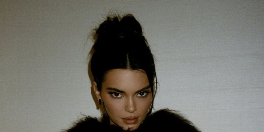 Kendall Jenner Looks Utterly Fabulous in a Faux-Fur Top and Low-Rise Skirt