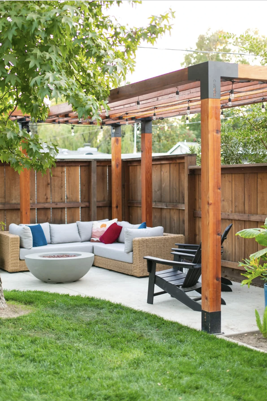 pergola ideas couch and chairs