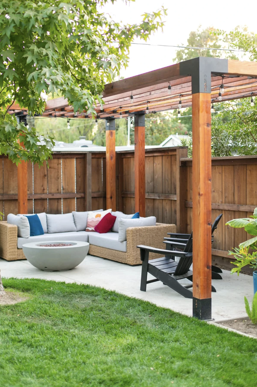 pergola ideas couch and chairs
