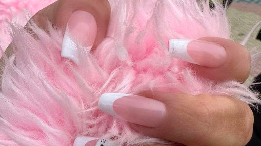 preview for Kim Kardashian and North showcase matching Hello Kitty nails