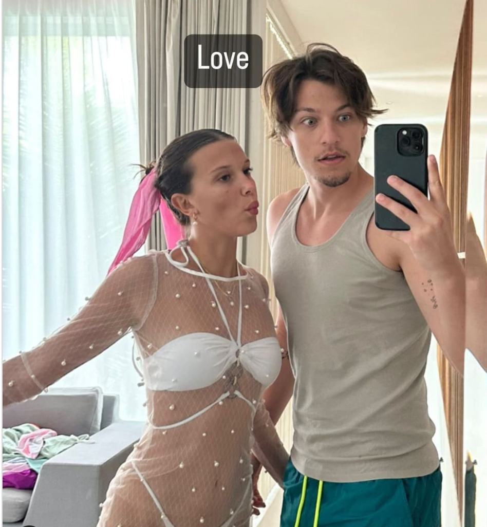 Millie Bobby Brown Looks Angelic In A White Bikini With A Sheer