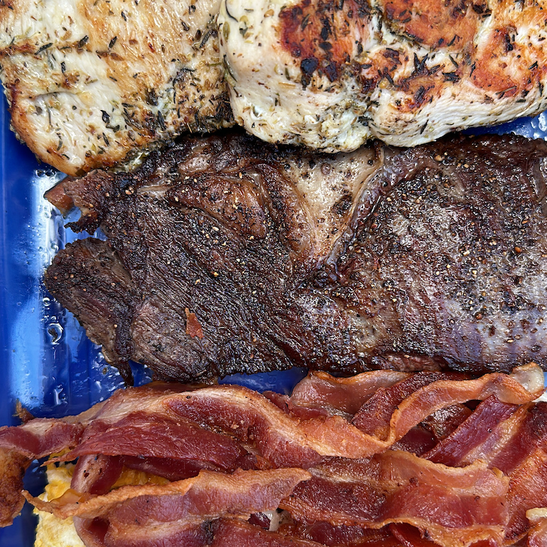 bbq foods cooked on a griddle bbq foods cooked on a griddle