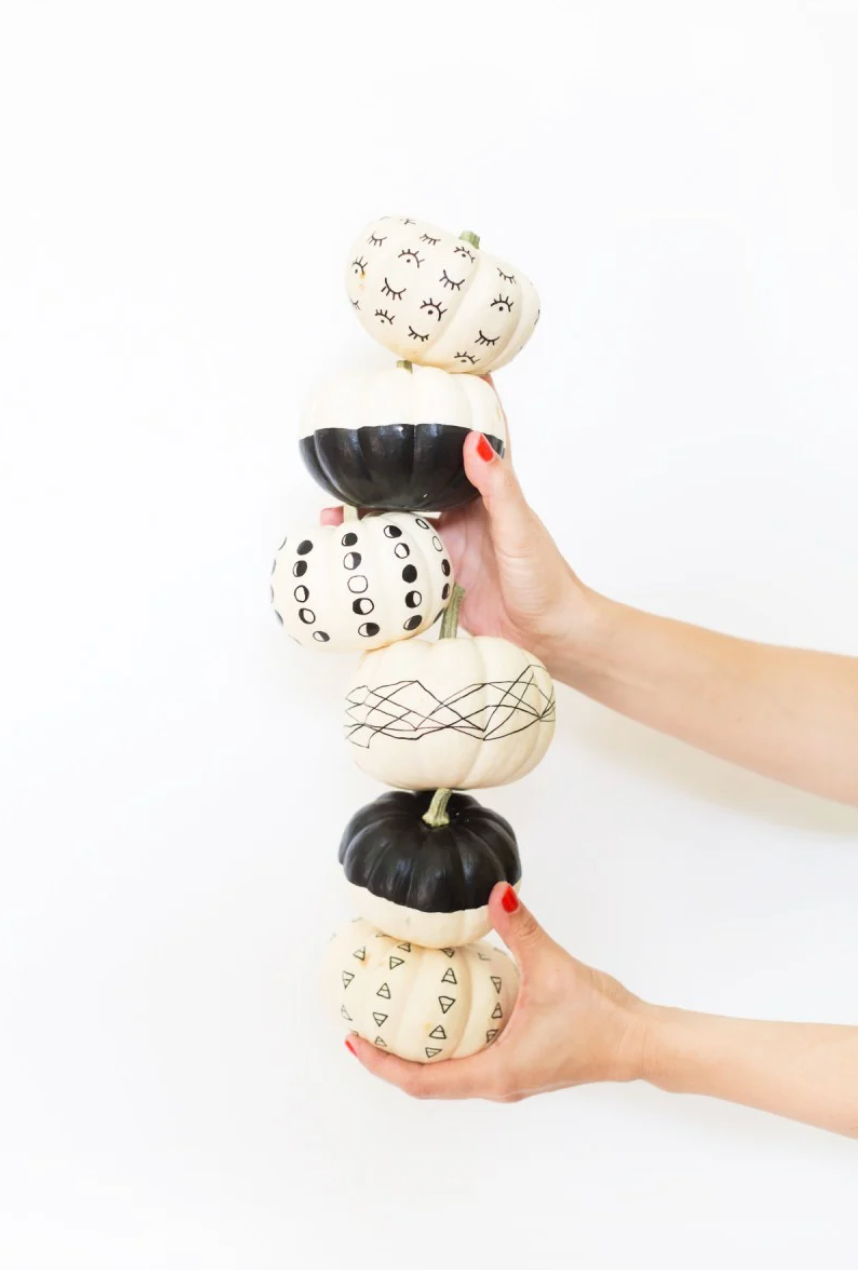 diy paint pen mini white pumpkins