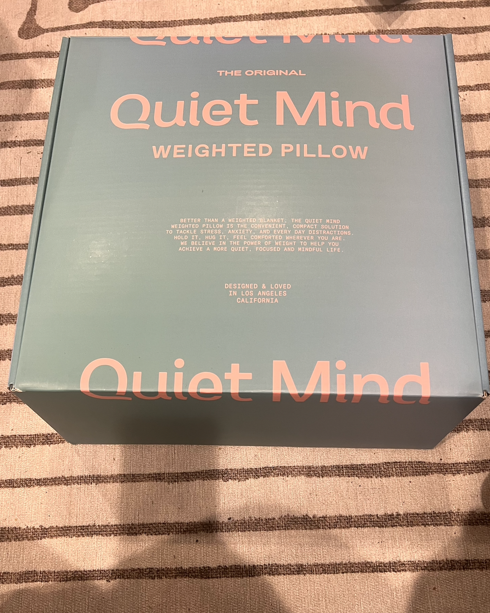 quiet mind weighted pillow box