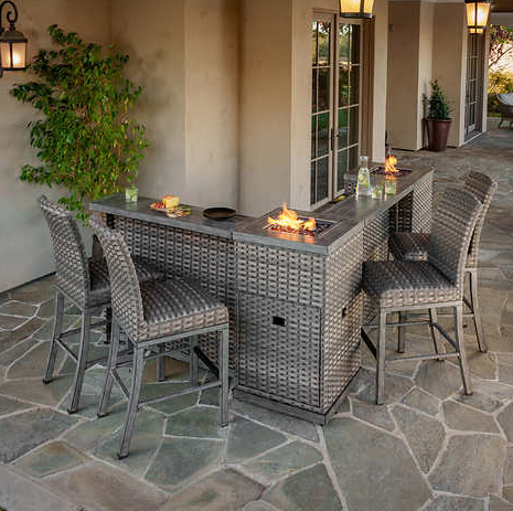 SunVilla Taylor 5-piece Outdoor Bar Set