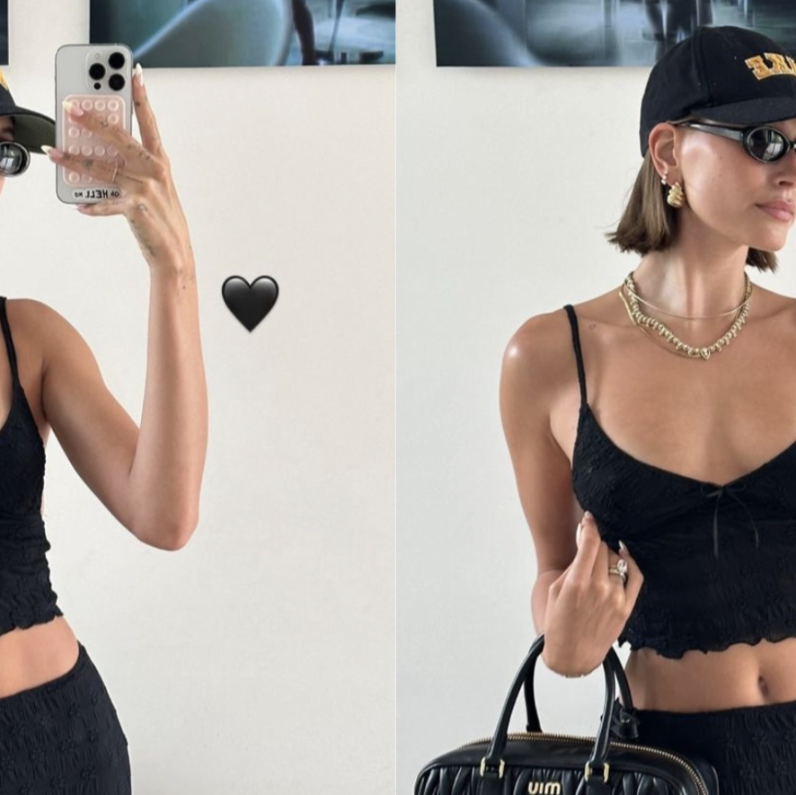 Shop Hailey Bieber's $48 Black Cami from Instagram