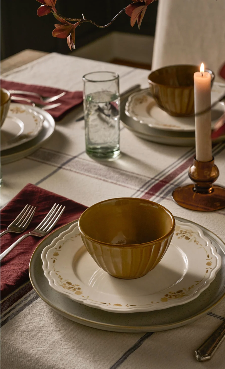 joanna gaines magnolia fall collection dining room with close up of dishes