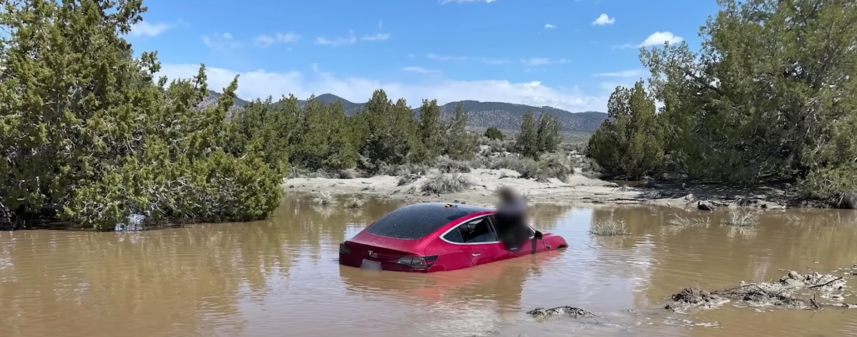 Tesla Model 3 Owner Ignores Warnings, Drives Car Into Floodwater While  Using FSD Beta