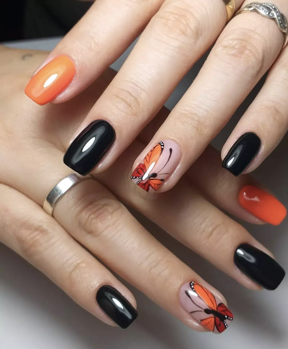Nail Art │ Halloween in inverted colours [Challenge] / Polished